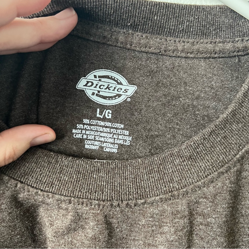 Dickies- Men’s Long Sleeve Shirt- Brown- Large - Picture 2 of 8